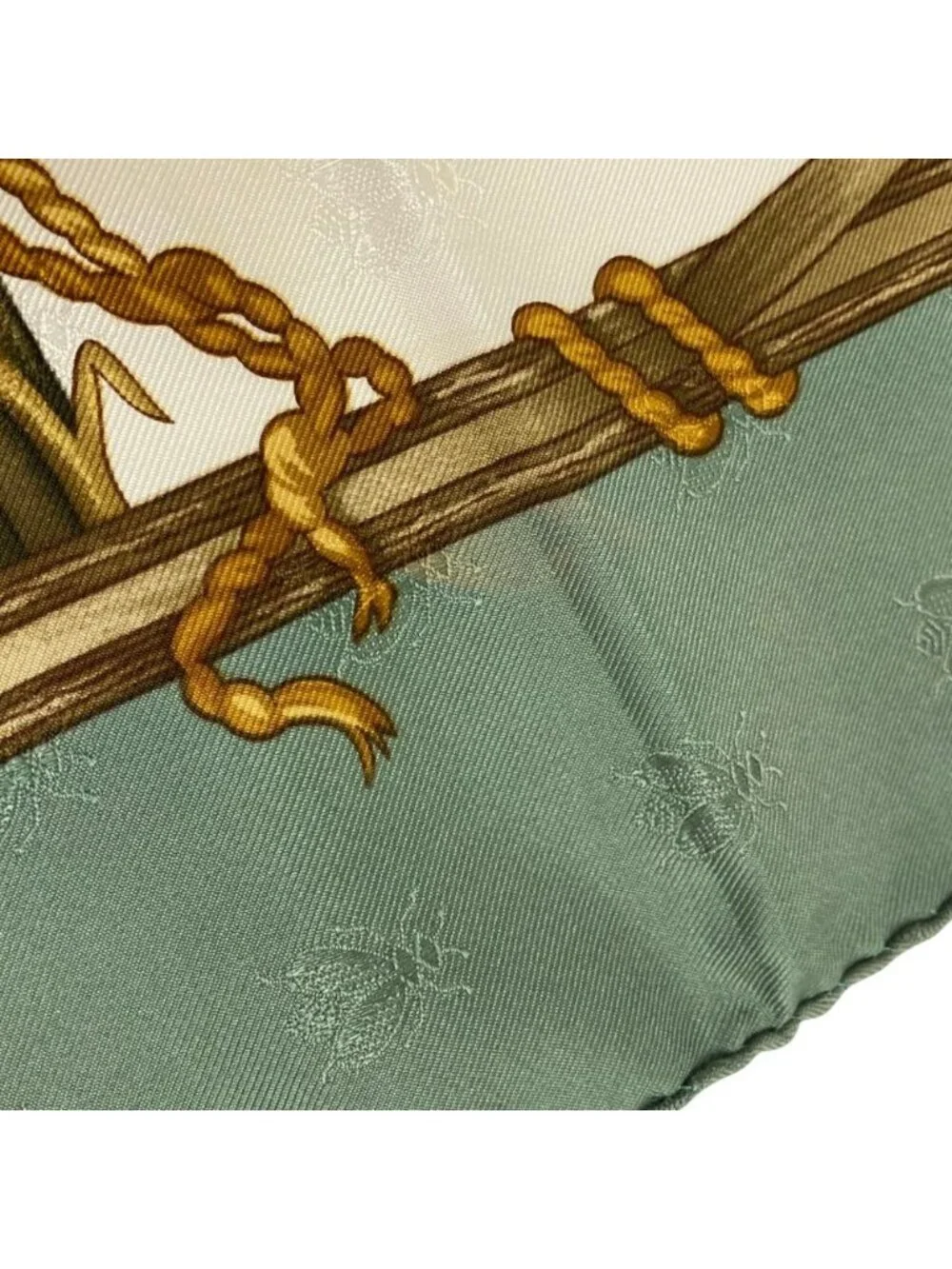 ★SOLD★ Hermes Carre 90 Herbier de Gavarnie Pressed Flowers of Scarf Green - Picture 8 of 10